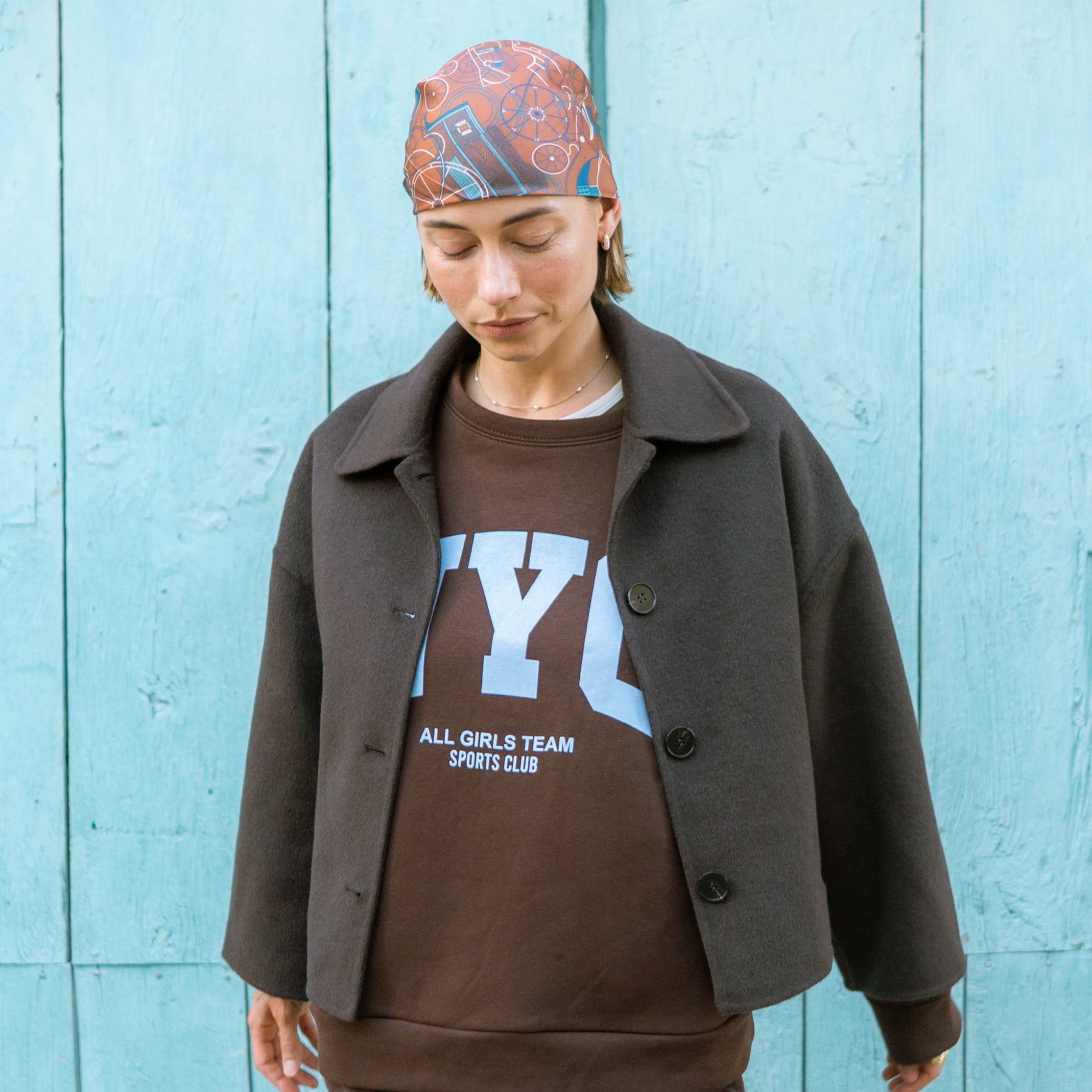 Satin Bandana brown/orange