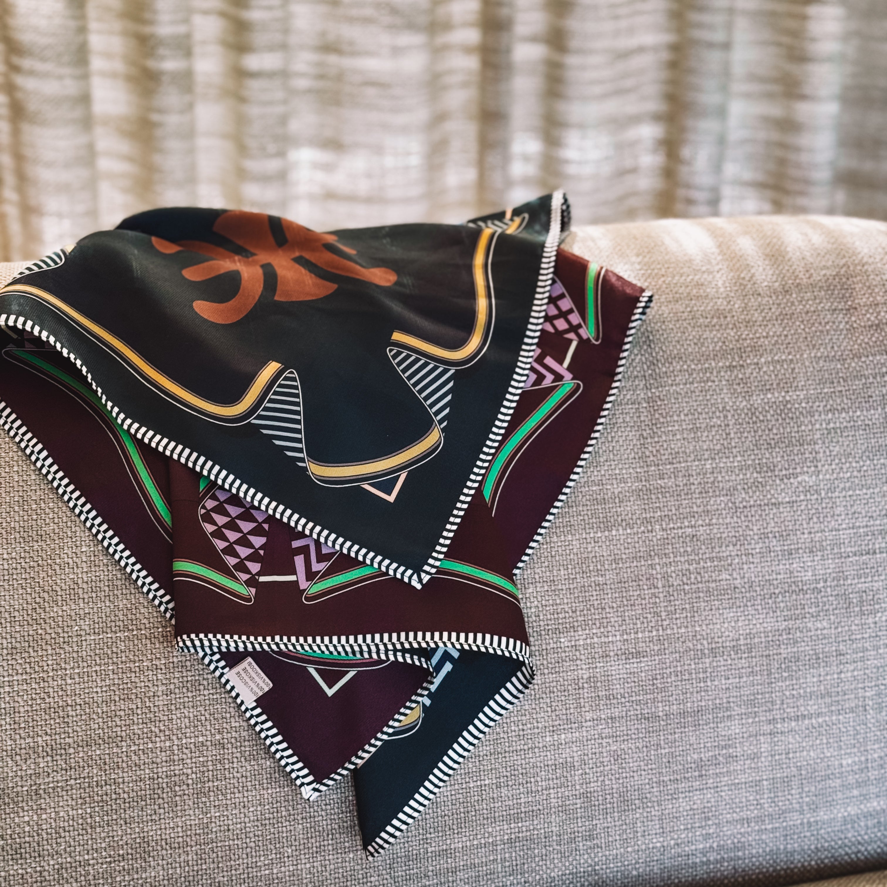 Satin Bandana blue/ burgundy