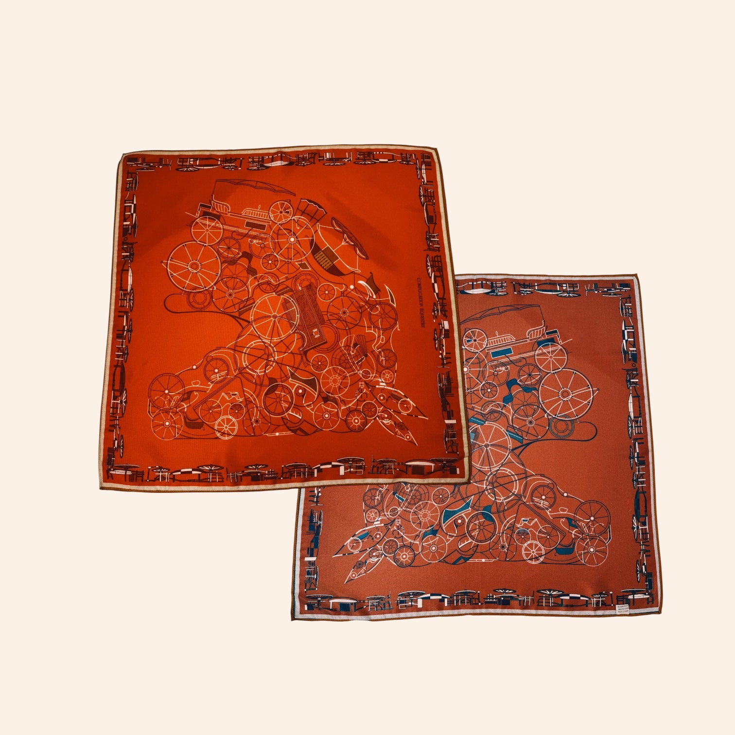 Satin Bandana brown/orange