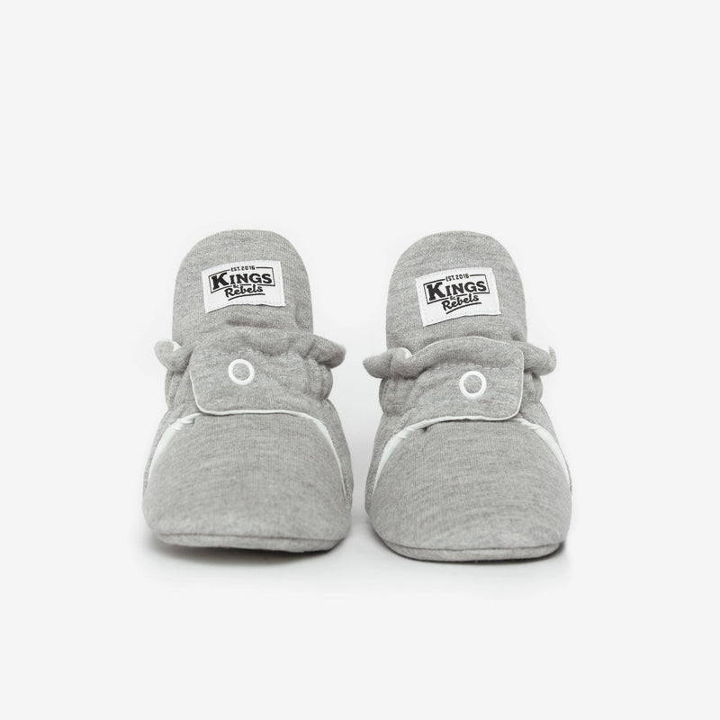 Baby Booties - Cotton Grey
