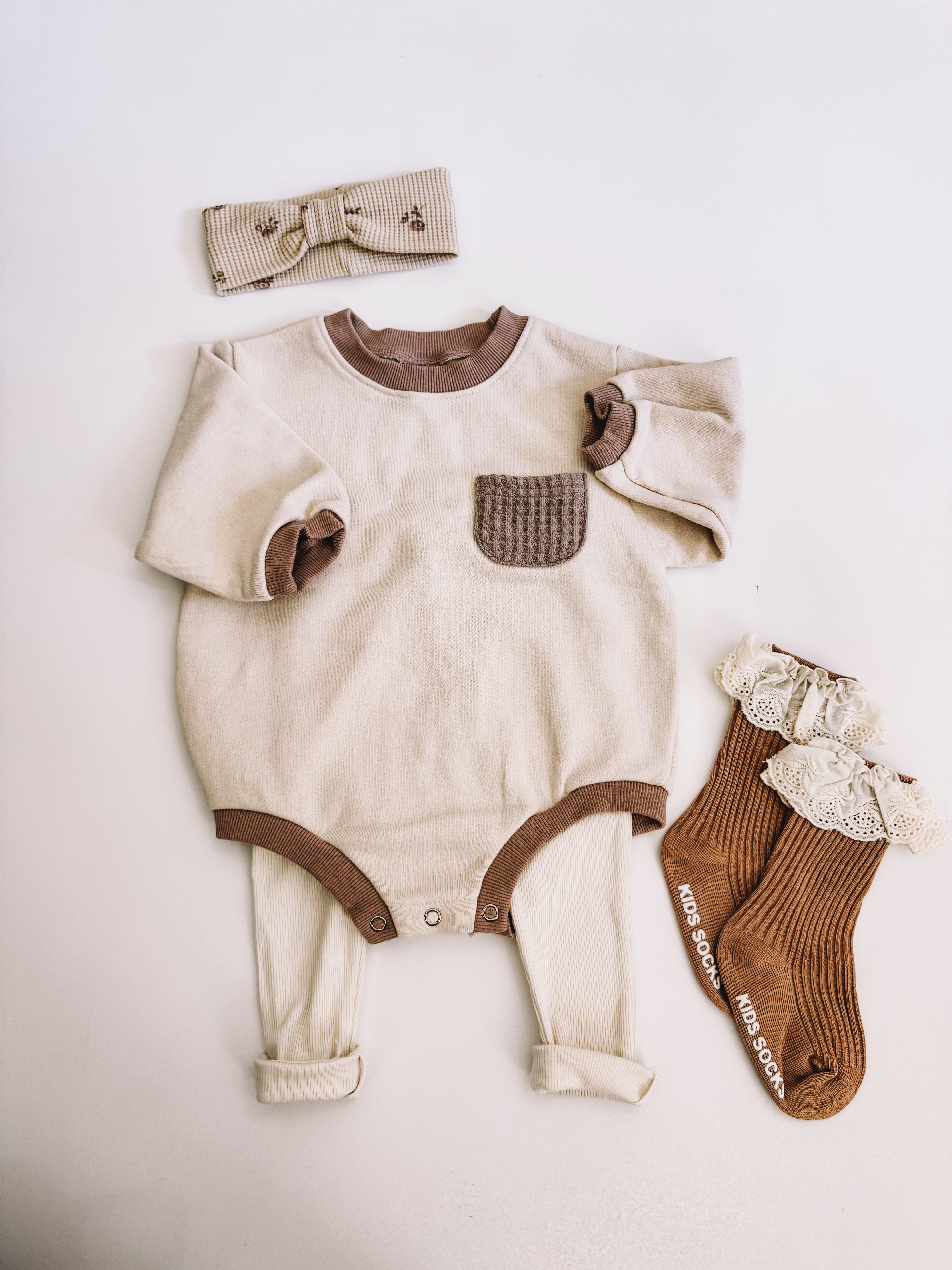 Rainbow Pocket Bodysuit - Bebe Holic Romper