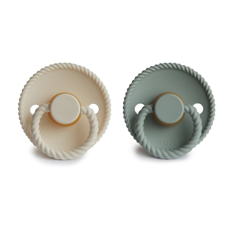 Schnuller Rope - Round Latex (2er Pack) Cream/Sage