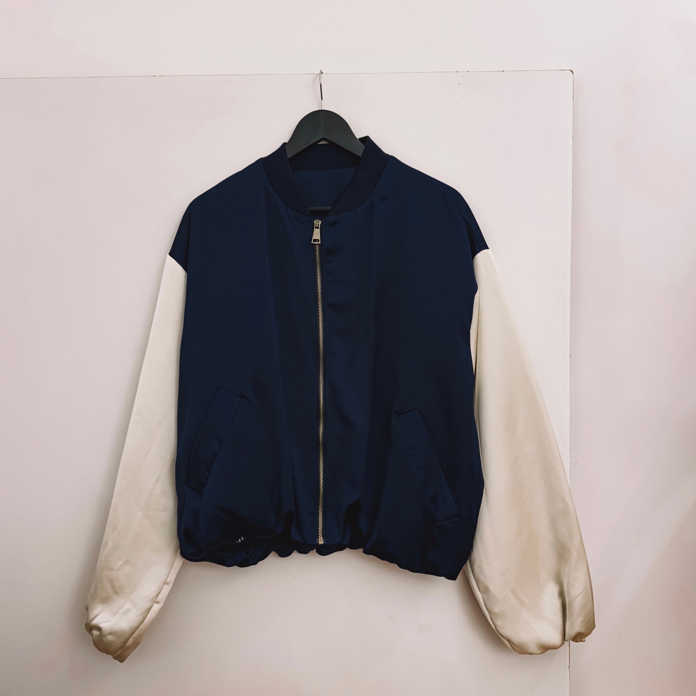 MOM blue silk look Jacket