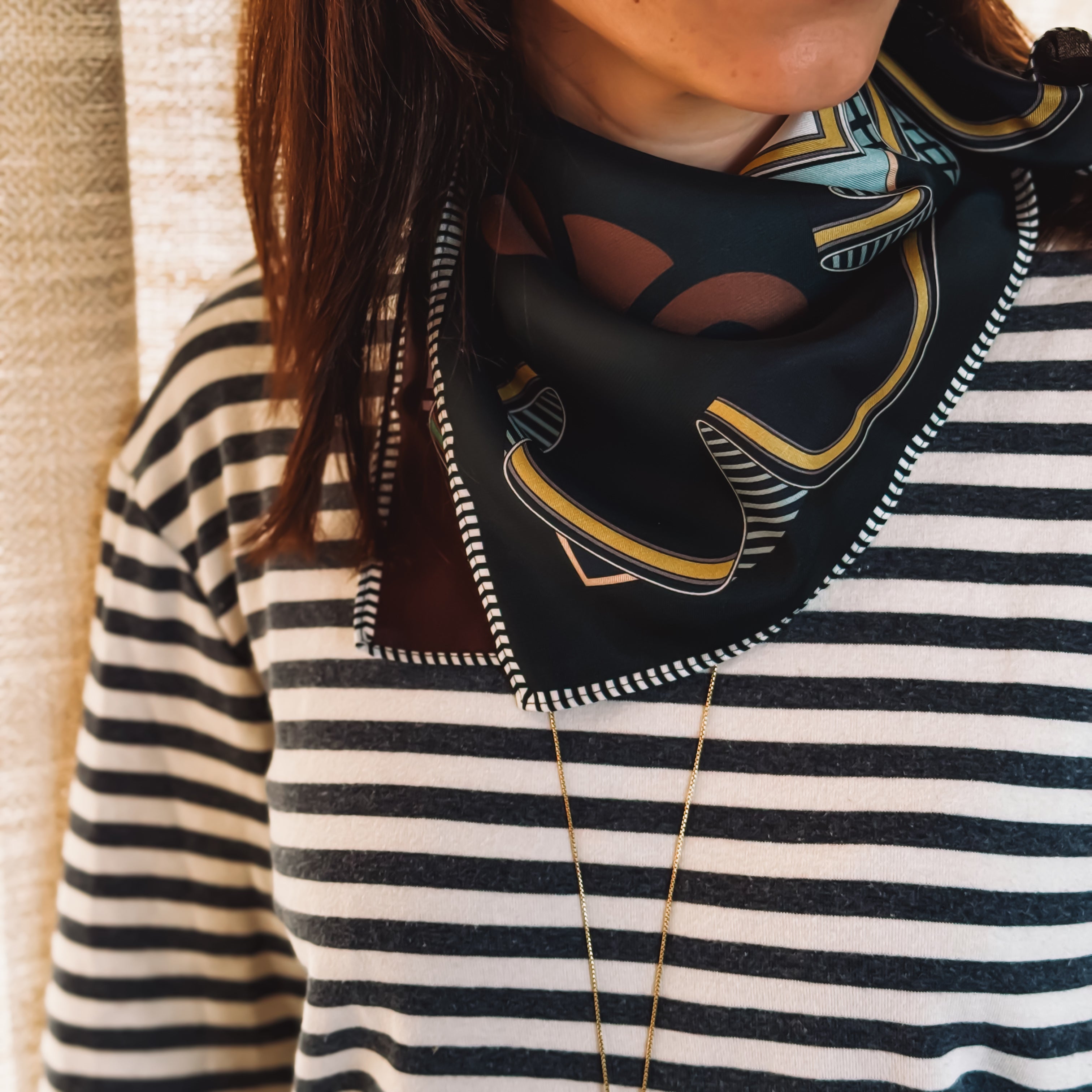Satin Bandana blue/ burgundy