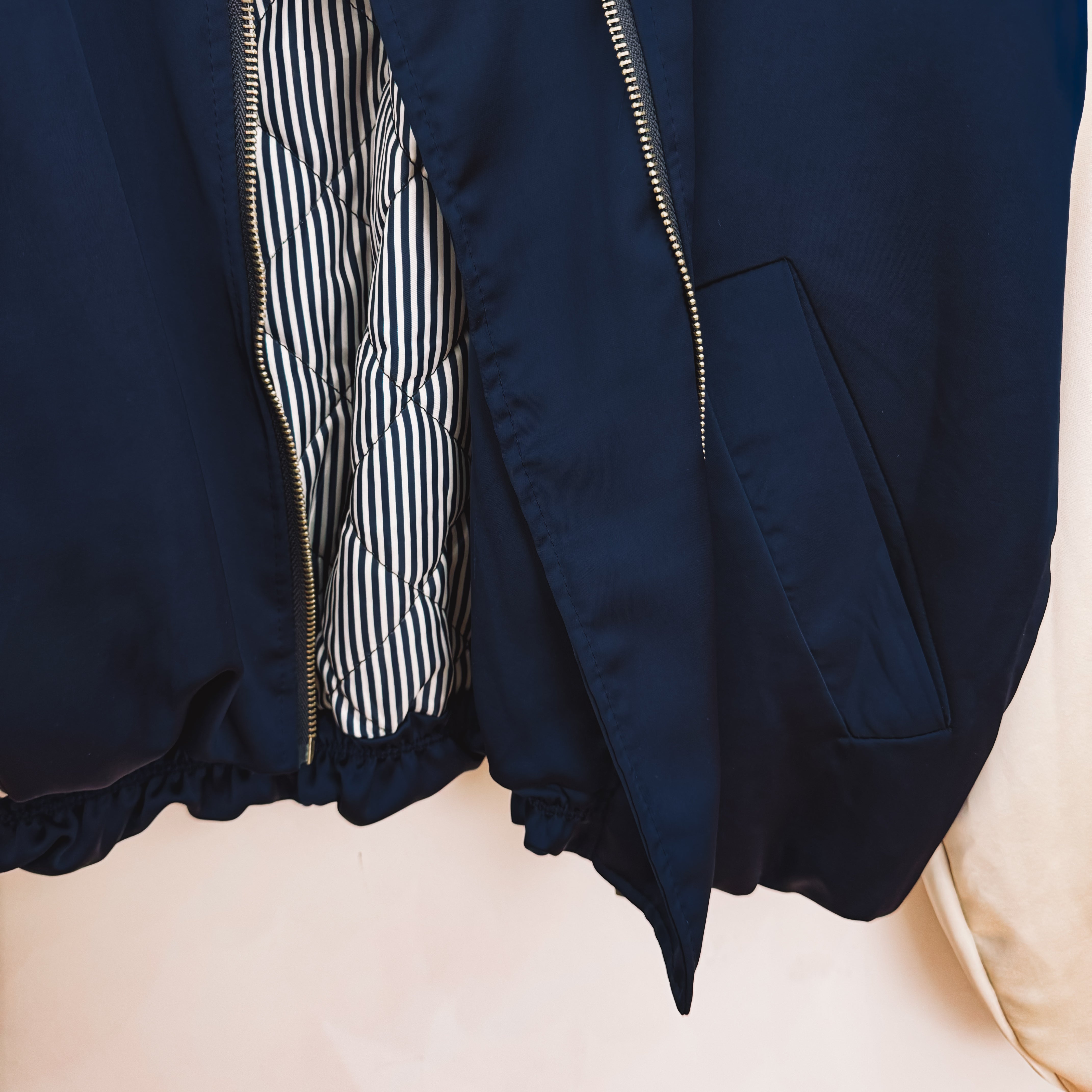 MOM blue silk look Jacket