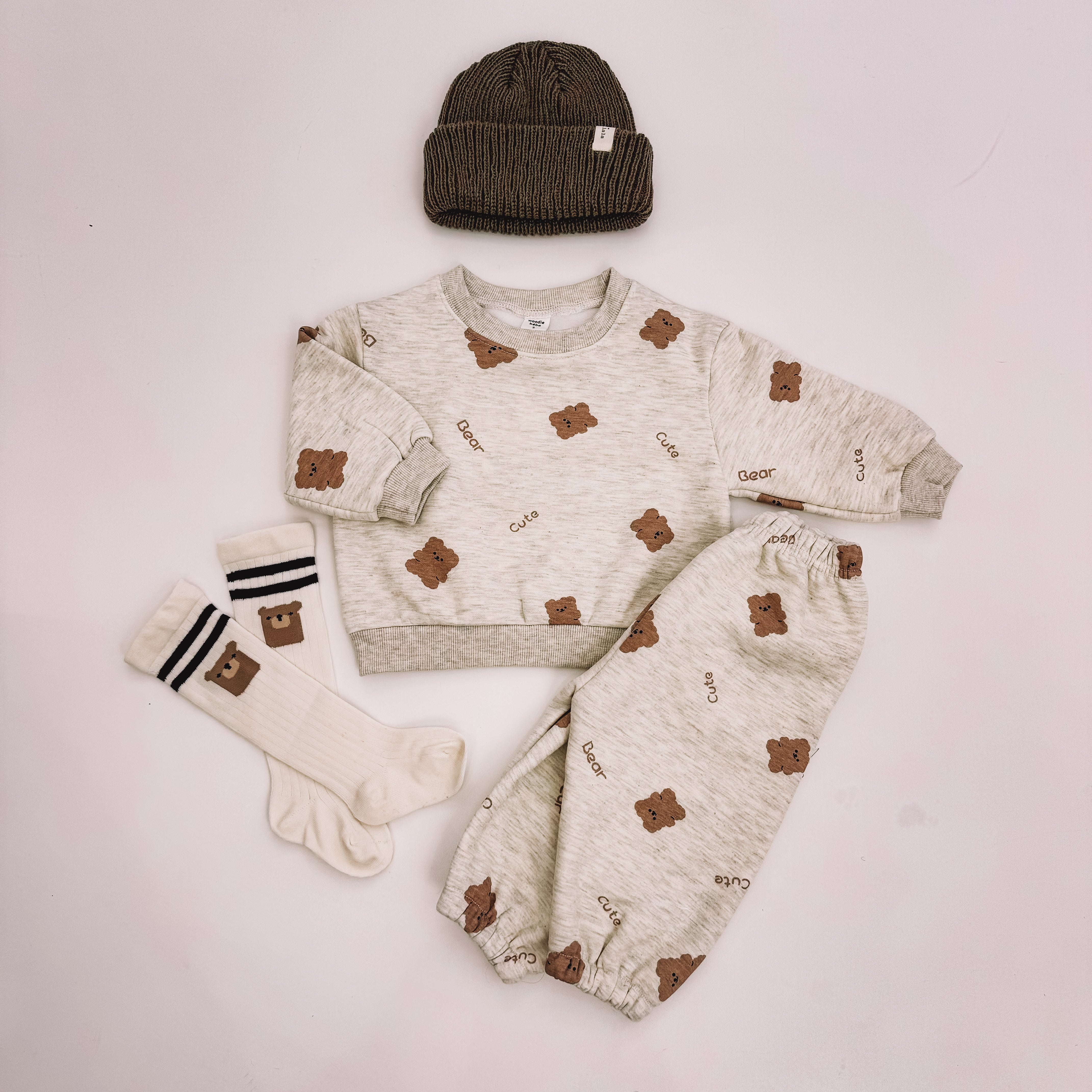 Cute Bear Jogger Set