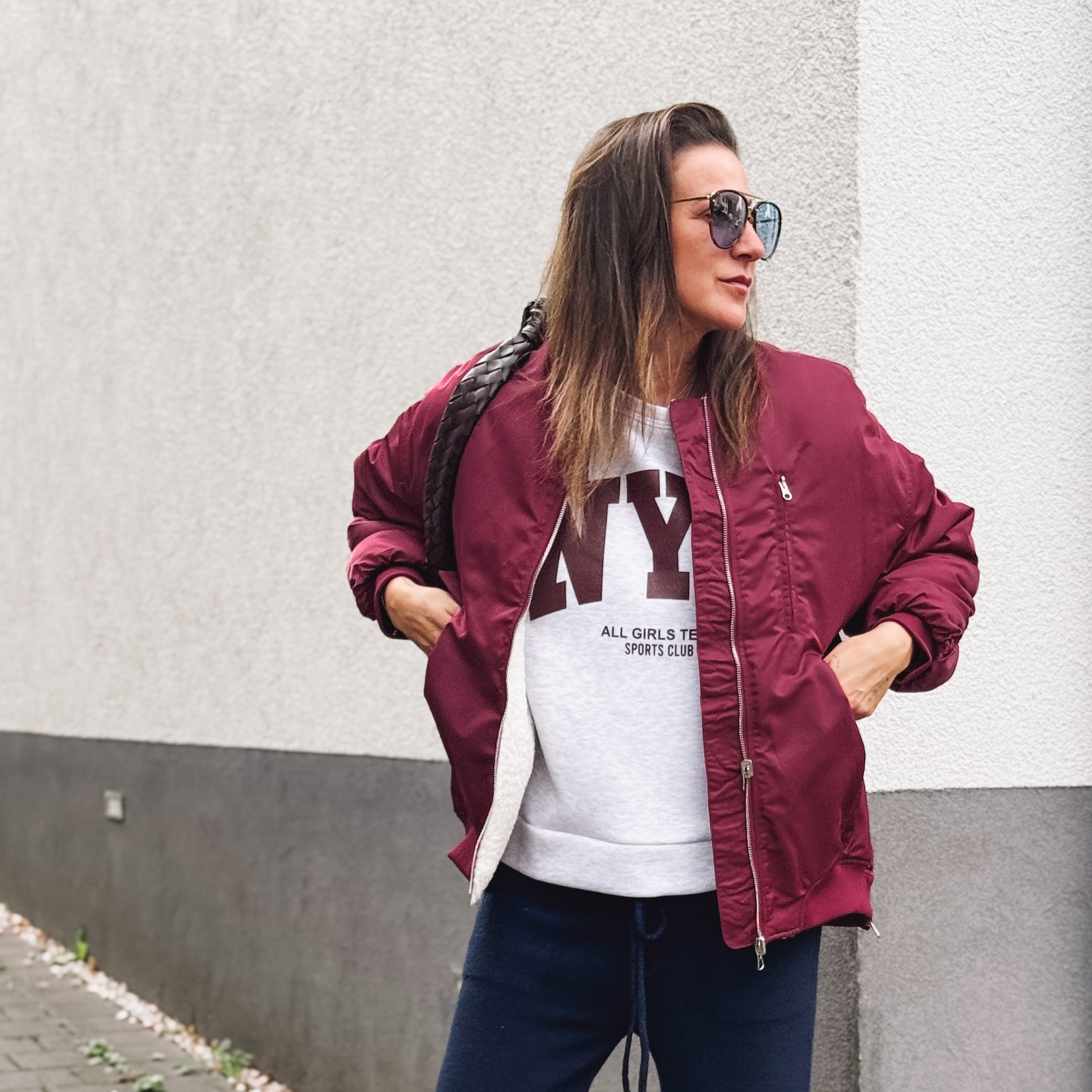 Bomber Jacket mit Teddyfutter