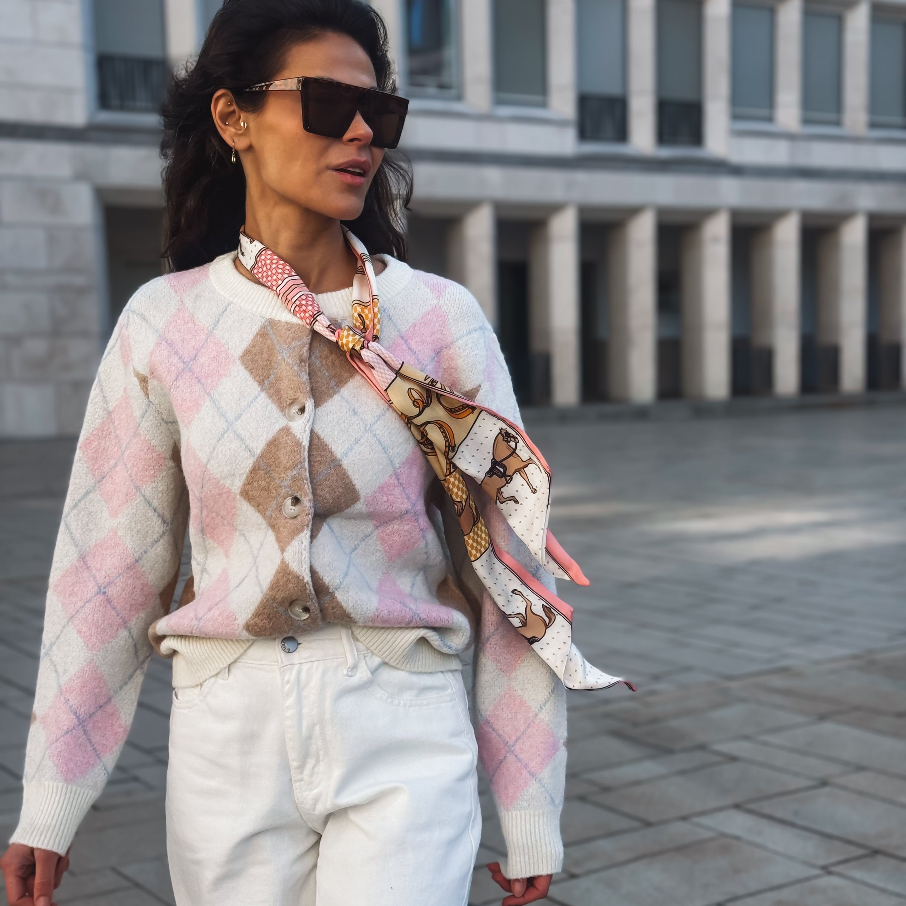 MOM skinny silk Scarf