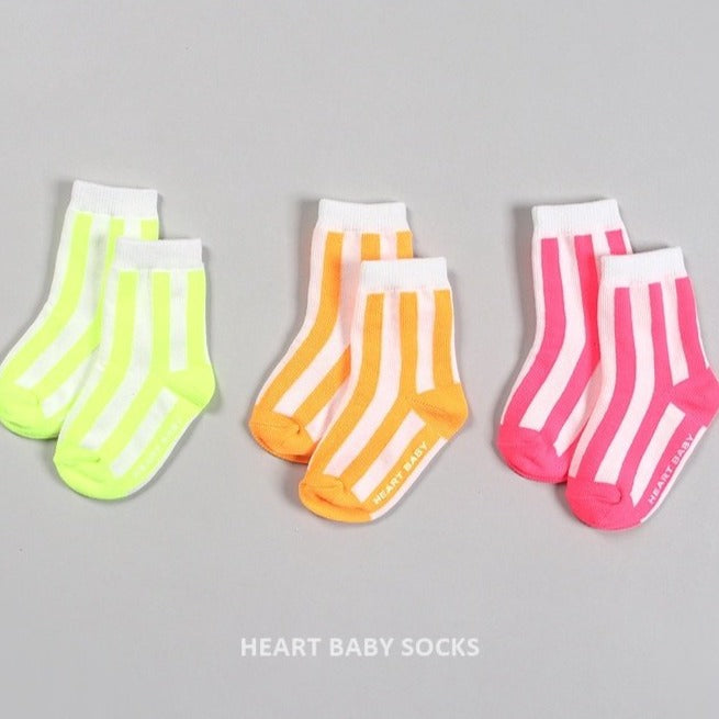 Neon Stripes Socks (3er Pack)