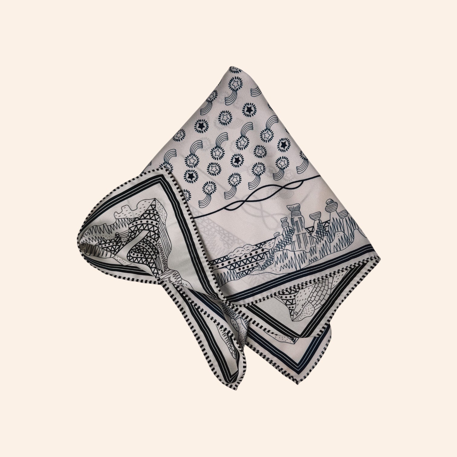 Satin Bandana black/blue