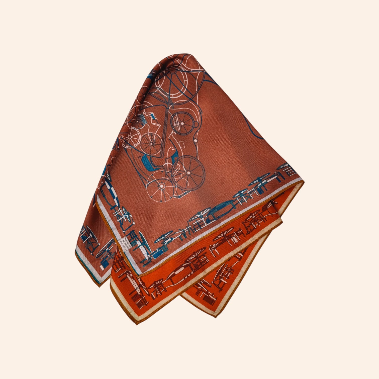 Satin Bandana brown/orange