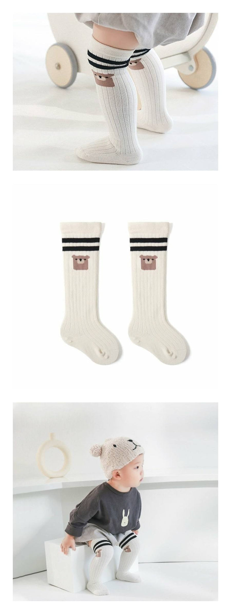 Stripes Bear Socks
